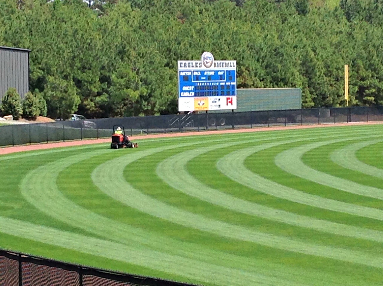 baseball field mowing lines