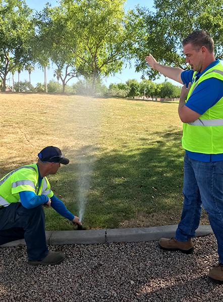 James Carr conducts irrigation training in the Southwest region.