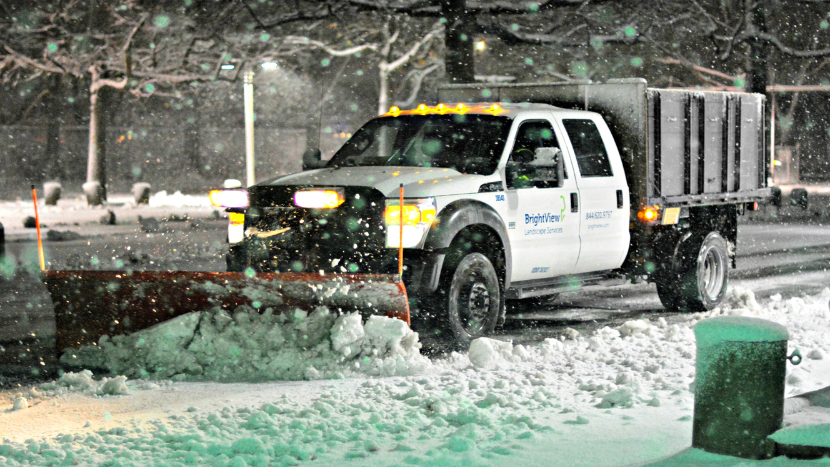 BrightView snow removal truck