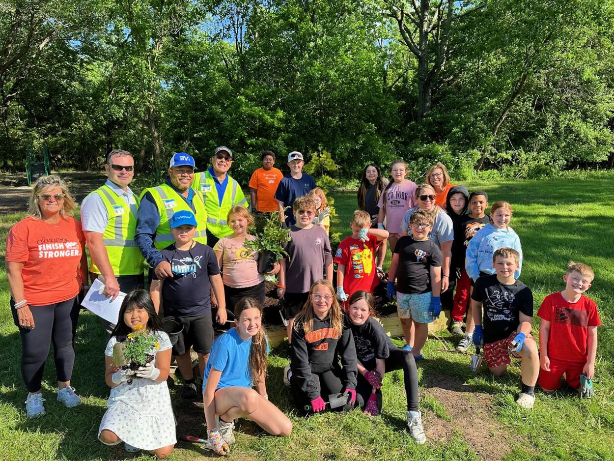 BrightView & Volunteers Renovate Healing Garden