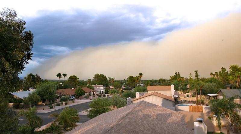 Haboob (dust storm) resulting from a monsoon