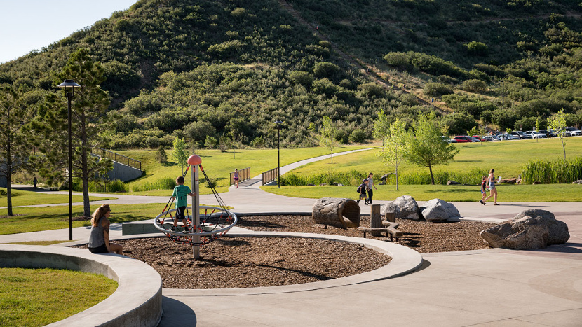 Organic Mulch on a Playground