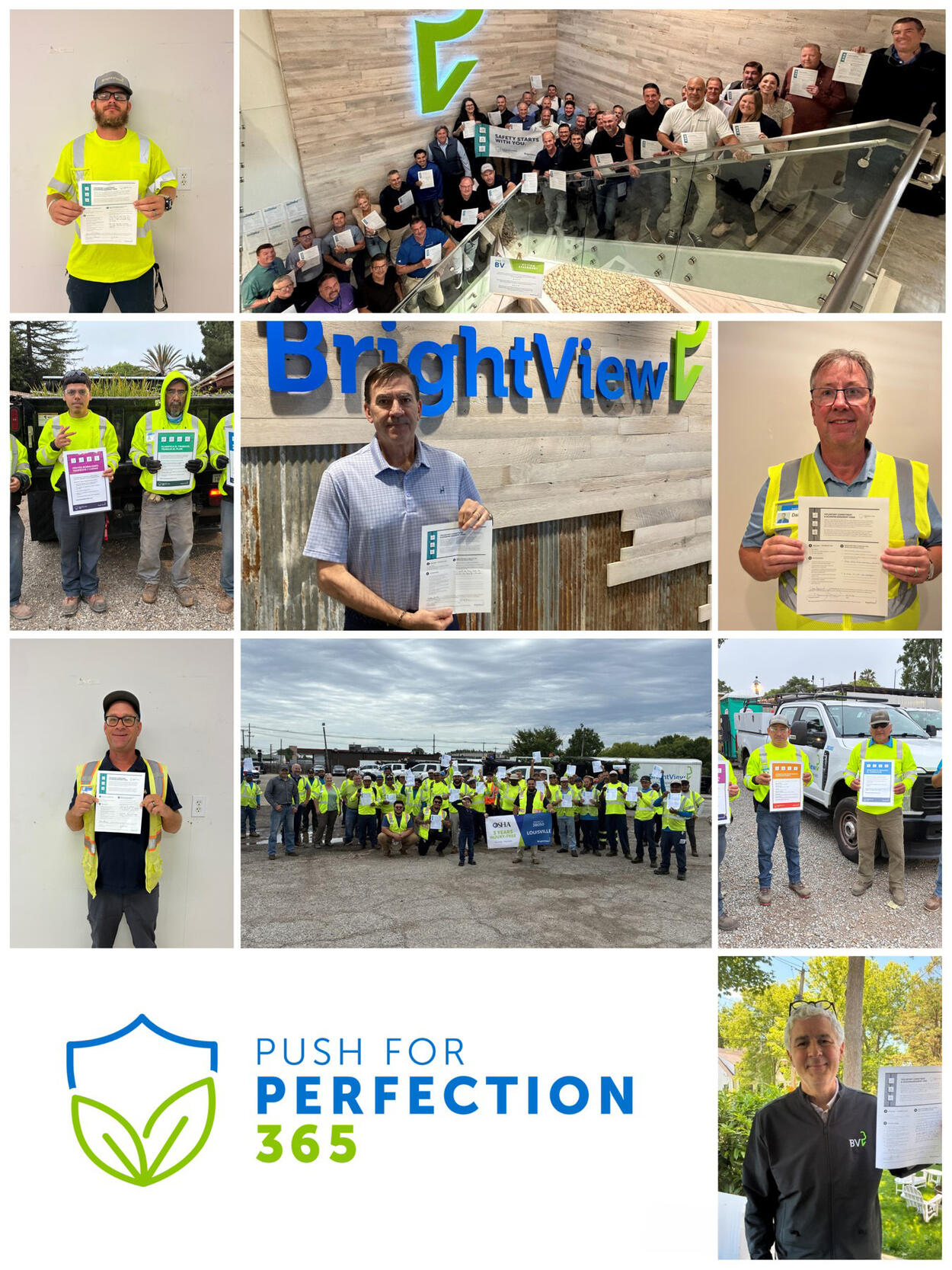 BrightView team members safety pledge