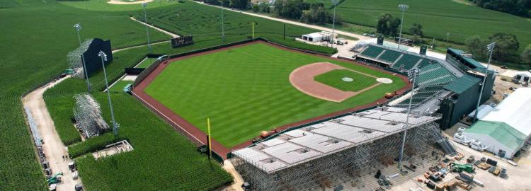 MLB at Field of Dreams cornfield baseball stadium