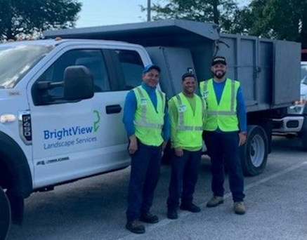 BrightView team members truck