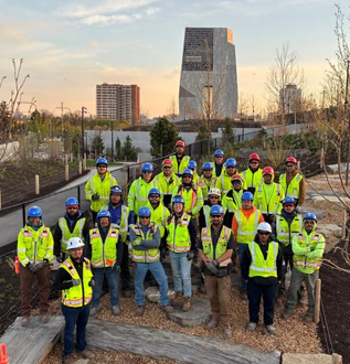 BrightView team members Obama Presidential Center landscaping