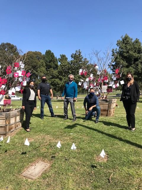 Whittier Community, Mayor & BrightView Unveil the Rose Hills COVID-19 Tree Memorial