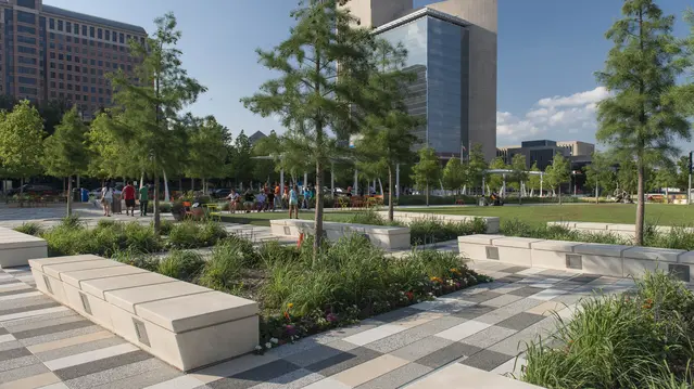 Klyde Warren Park Hardscape Construction