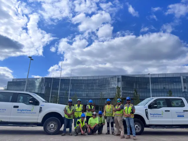 BrightView Henry Ford II Word Center trucks