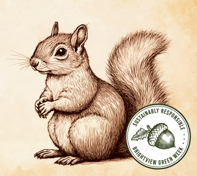 Oakley squirrel sustainability badge