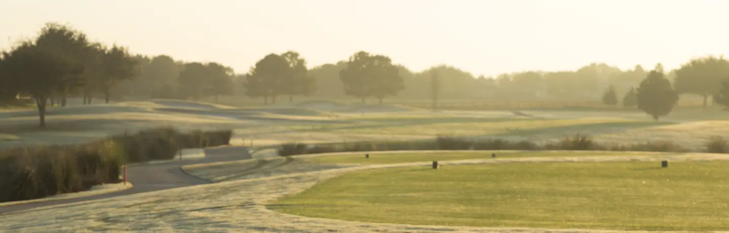 golf course at sunrise