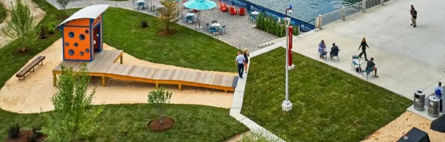 Detroit International Riveralk Landscape