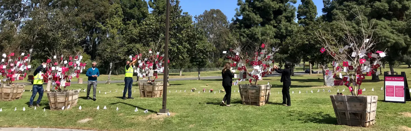 COVID Memorial Trees at Rose Hills