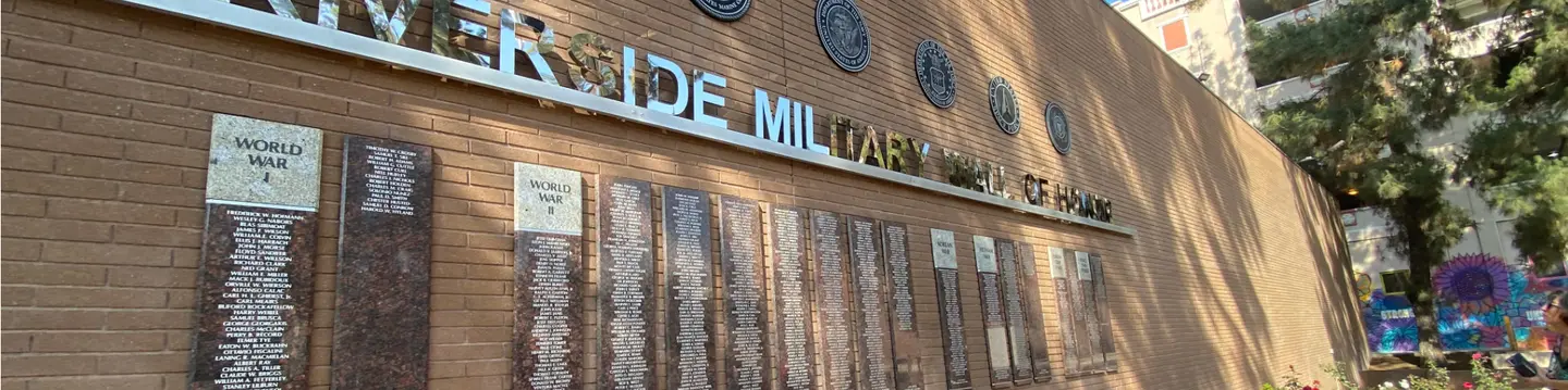 Riverside military wall of honor plaques