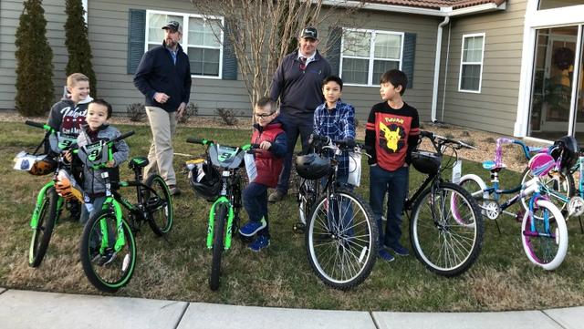 Military Family Bikes - BrightView & Hunt Heroes Donation
