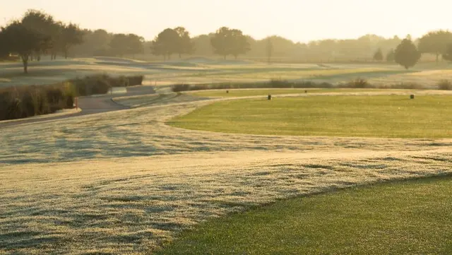 golf course at sunrise