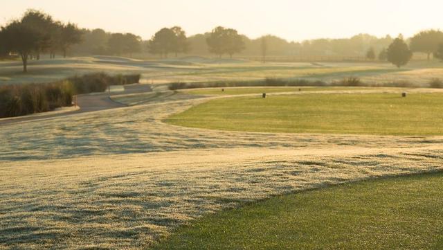 golf course at sunrise