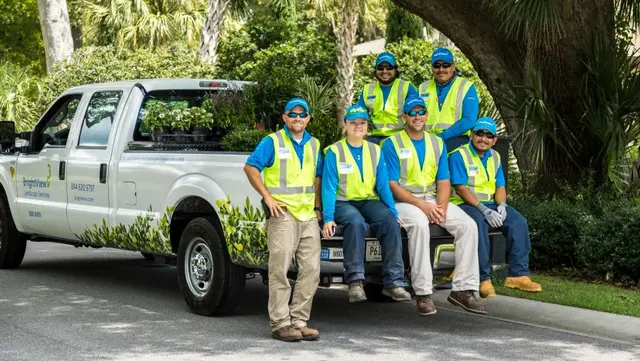 BrightView team members truck