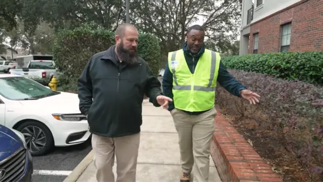 BrightView client walk landscaping