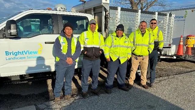 BrightView team members truck