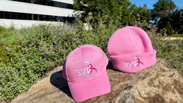 pink hats Breast Cancer Awareness Month