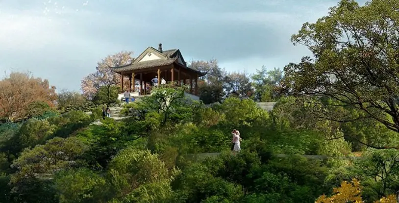 Chinese Garden trees