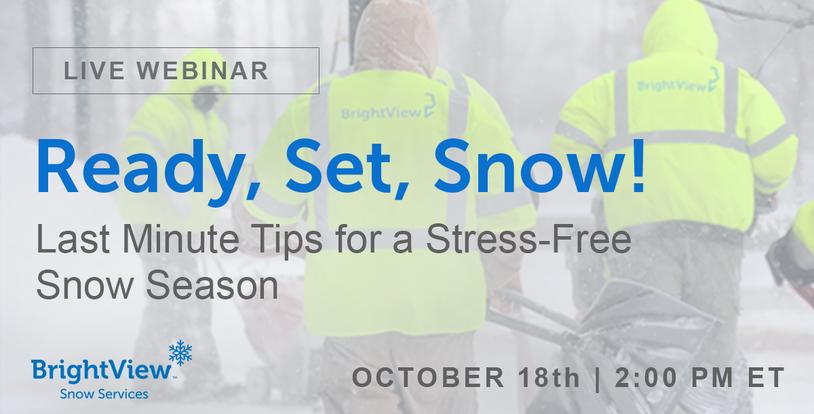 Webinar - Last Minute Tips for a Stress-Free Snow Season