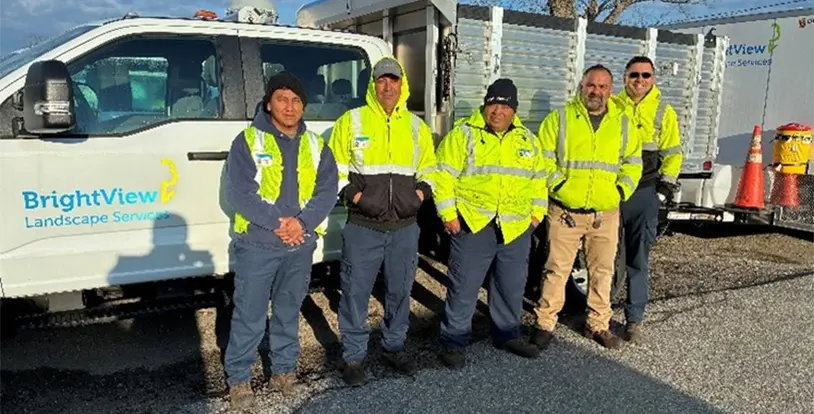 BrightView team members truck
